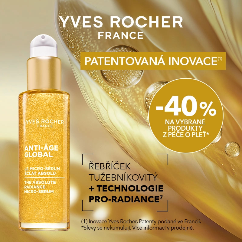 Sleva 40 % na vybrané produkty z péče o pleť a dárek k nákupu od rostlinné kosmetiky Yves Rocher