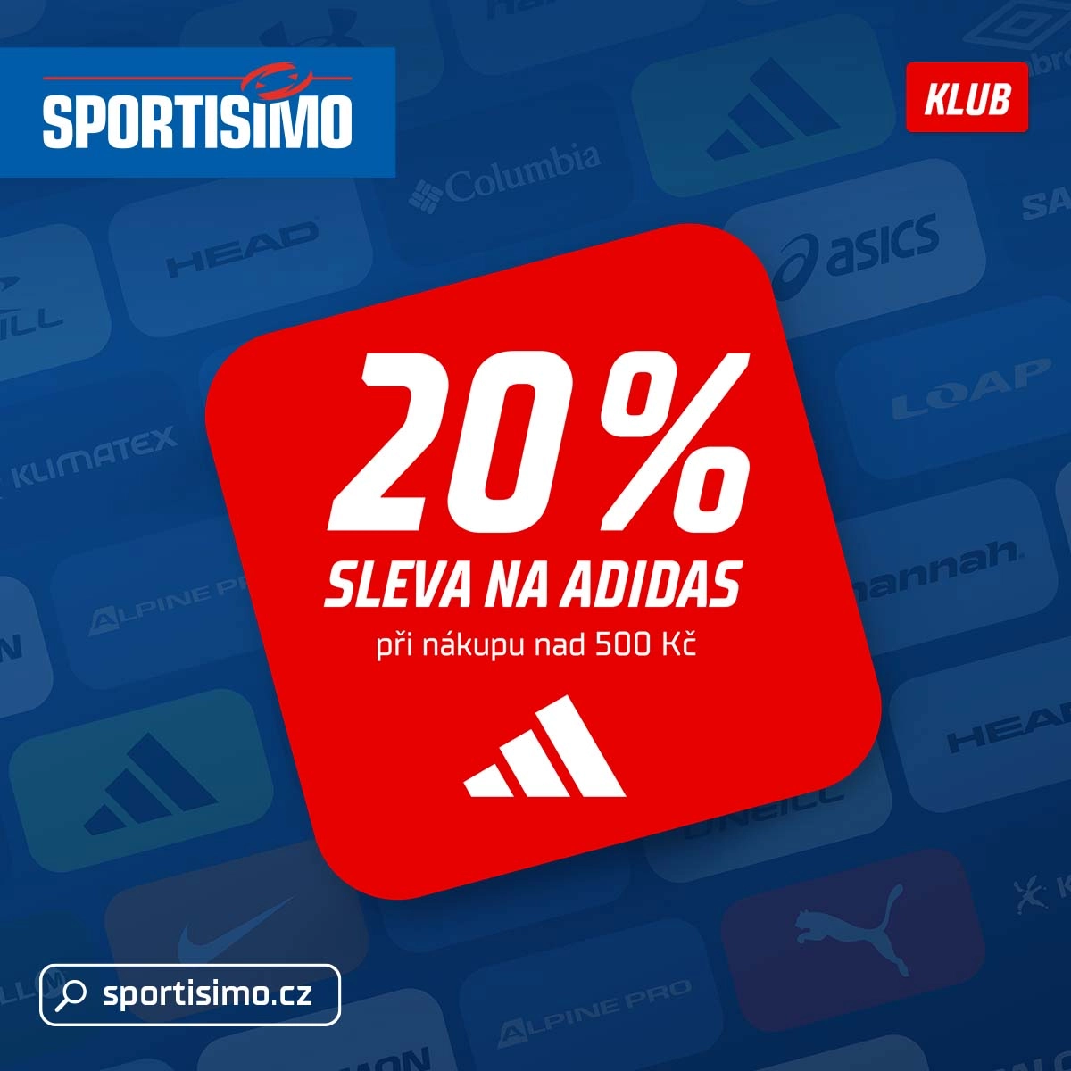 Sportisimo - akce 20% sleva na adidas