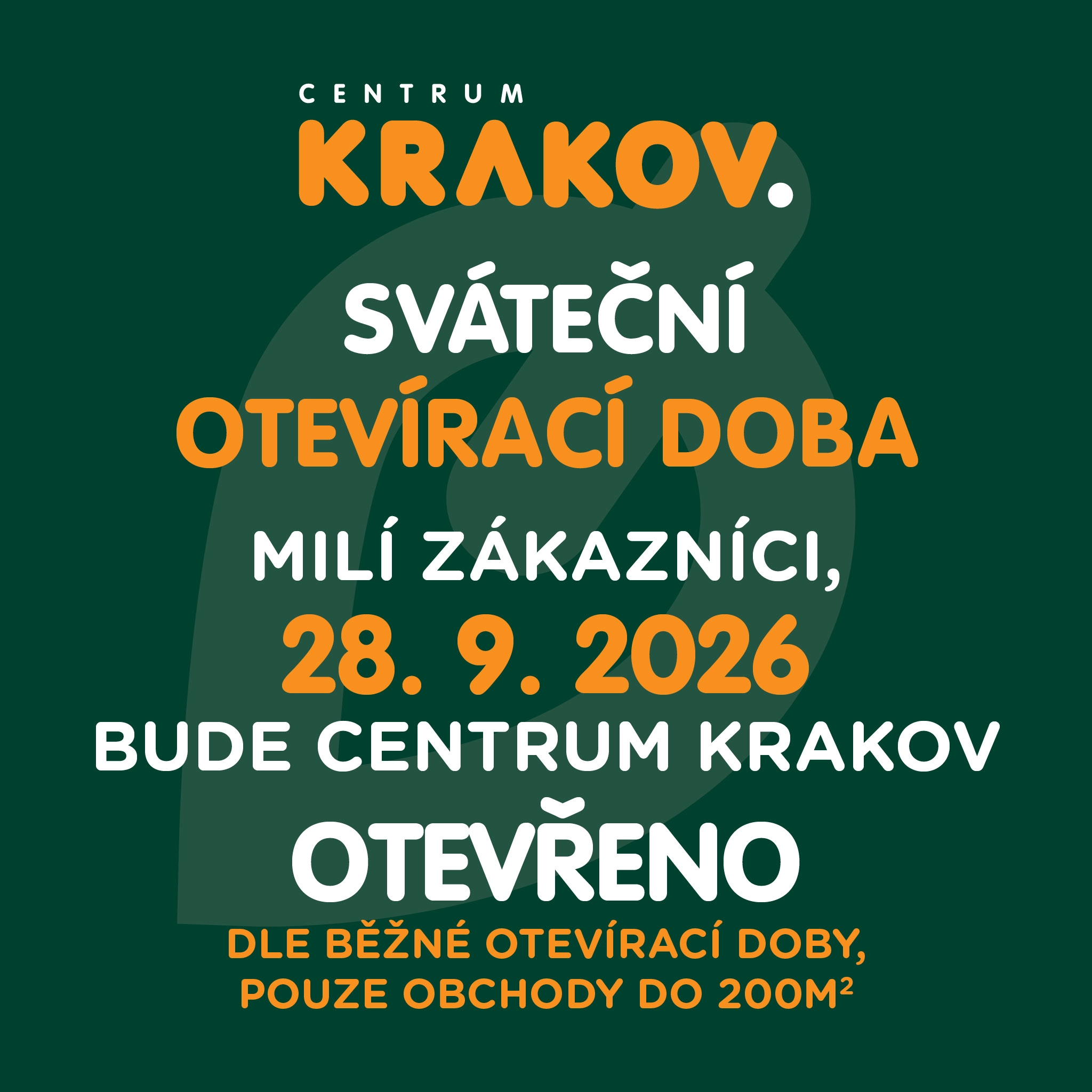 Sváteční otevírací doba